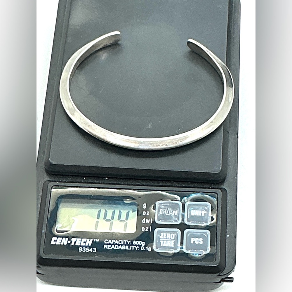 Small Sterling Solid Cuff - image 4